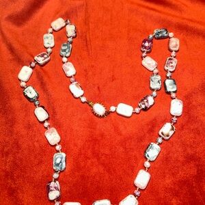 Multicolor Milk Art GlassNecklace